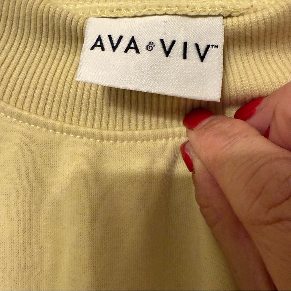 Ava & Viv Women's Sweatshirt lemon XL - Picture 5 of 10